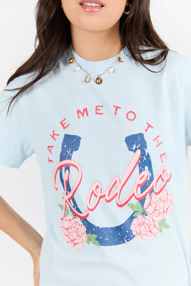 Take Me To The Rodeo Light Blue Graphic Tee - Terpint