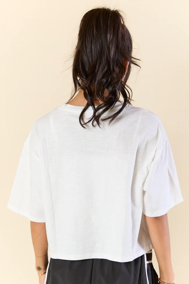 Flower-tacular Moments Daisy Embroidered Lace Short Sleeve Tee - Terpint