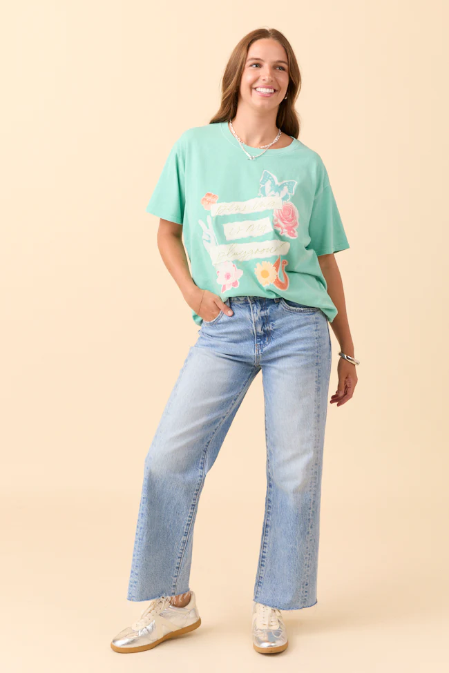 Pinning Is My Playground Mint Graphic Tee - Terpint