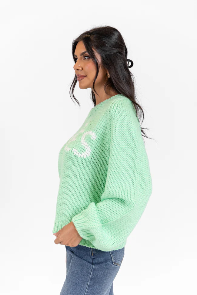 Apres Party Green Sweater FINAL SALE - Terpint