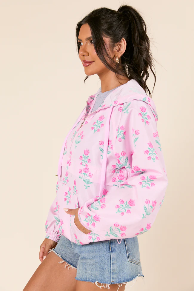 Delilah Pink Block Floral Pullover - Terpint