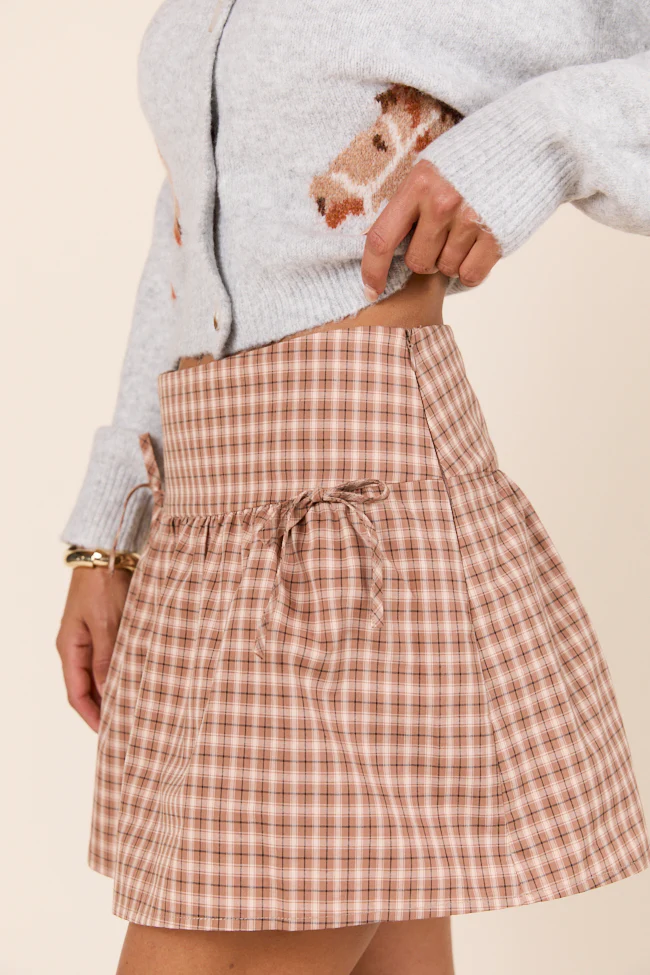 Lynette Brown Plaid Skirt - Terpint