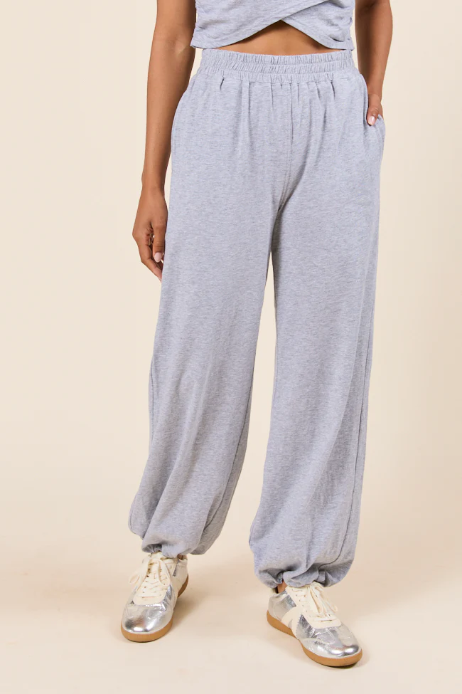 Tinley Heather Grey Lounge Jogger Pants - Terpint