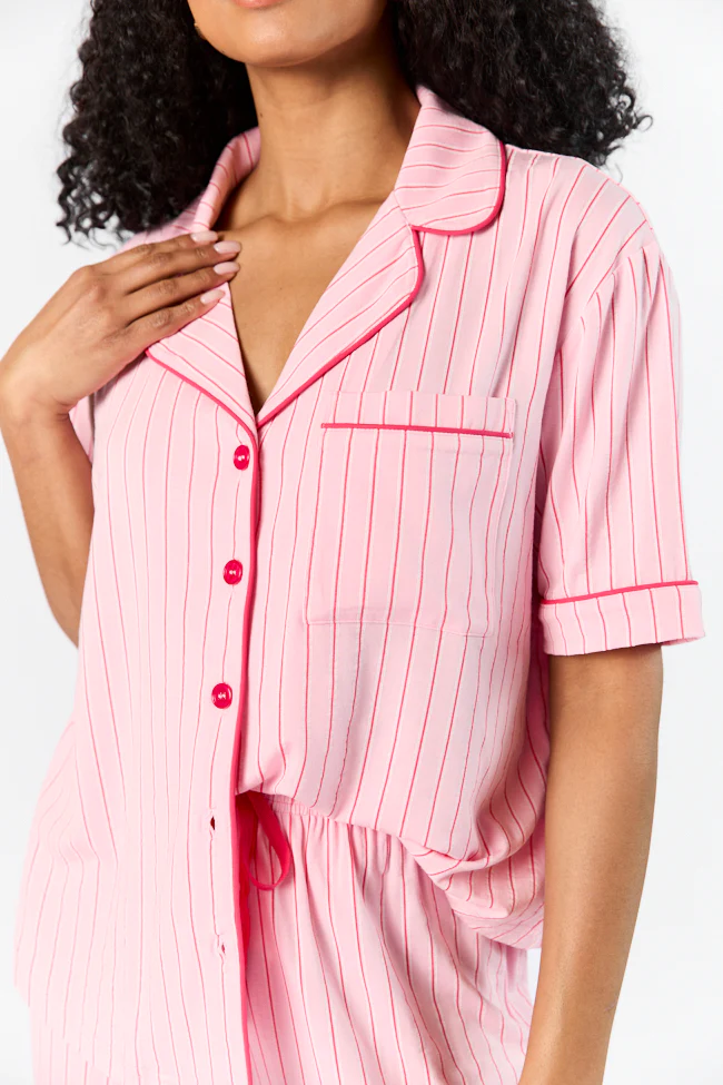 Good To Get Away Pink and Red Stripe Top FINAL SALE - Terpint