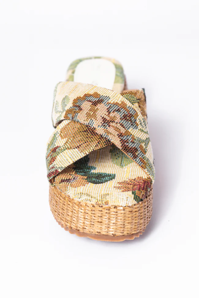 Belle Floral Platform Sandals - Terpint