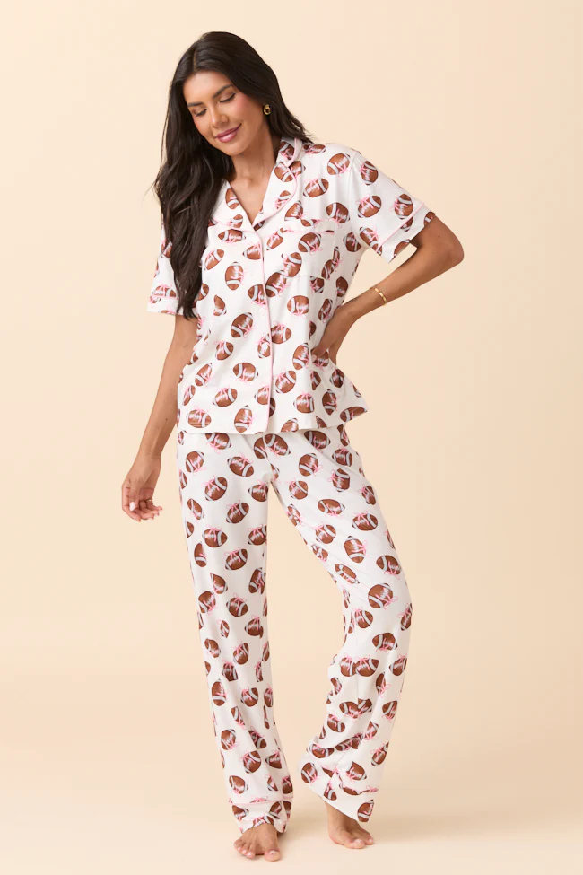 Helena Football 'N Bow Pajama Set DOORBUSTER - Terpint