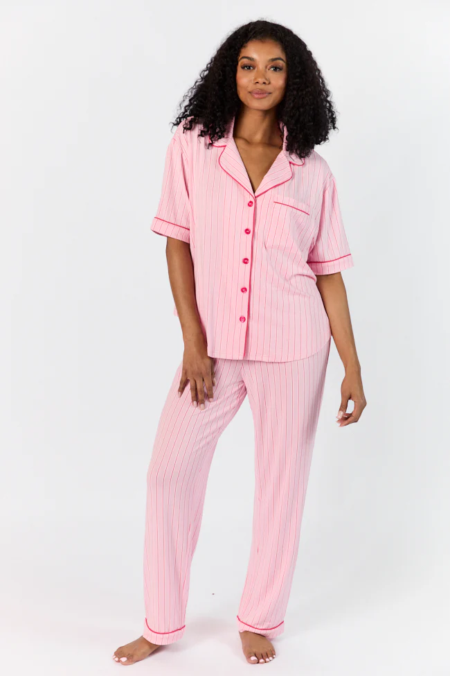 Good To Get Away Pink and Red Stripe Top FINAL SALE - Terpint