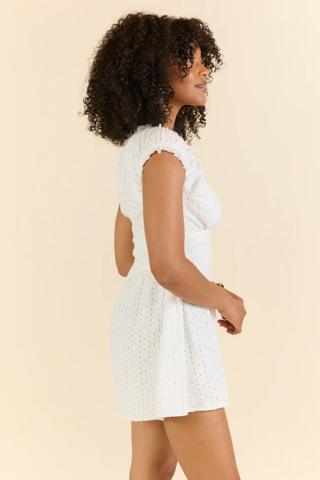 Ever After White Eyelet Romper FINAL SALE - Terpint