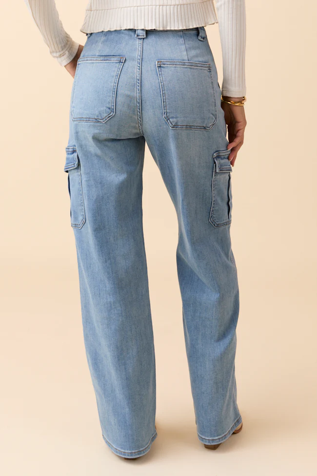 Annika Medium Wash Denim Utility Jeans - Terpint