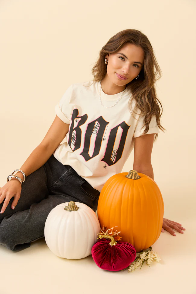 Boo Ivory Graphic Tee - Terpint