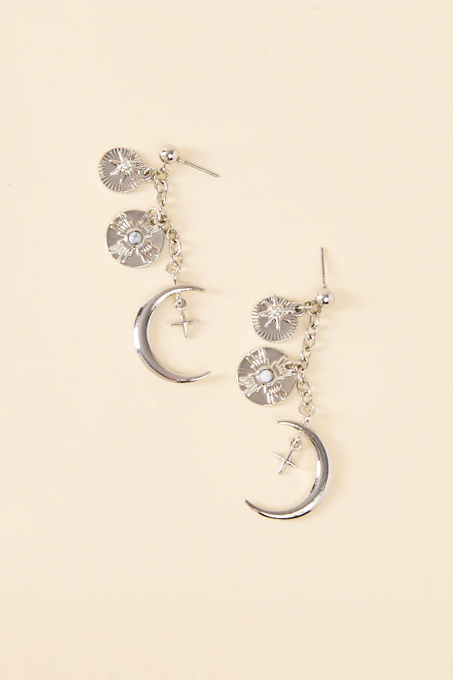 Celestial Charm Silver Earrings SALE - Terpint