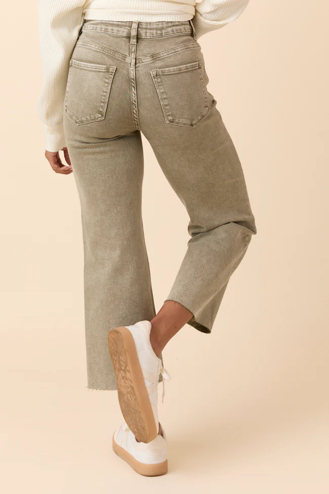 Malia Martini Green High Rise Wide Leg Jeans - Terpint
