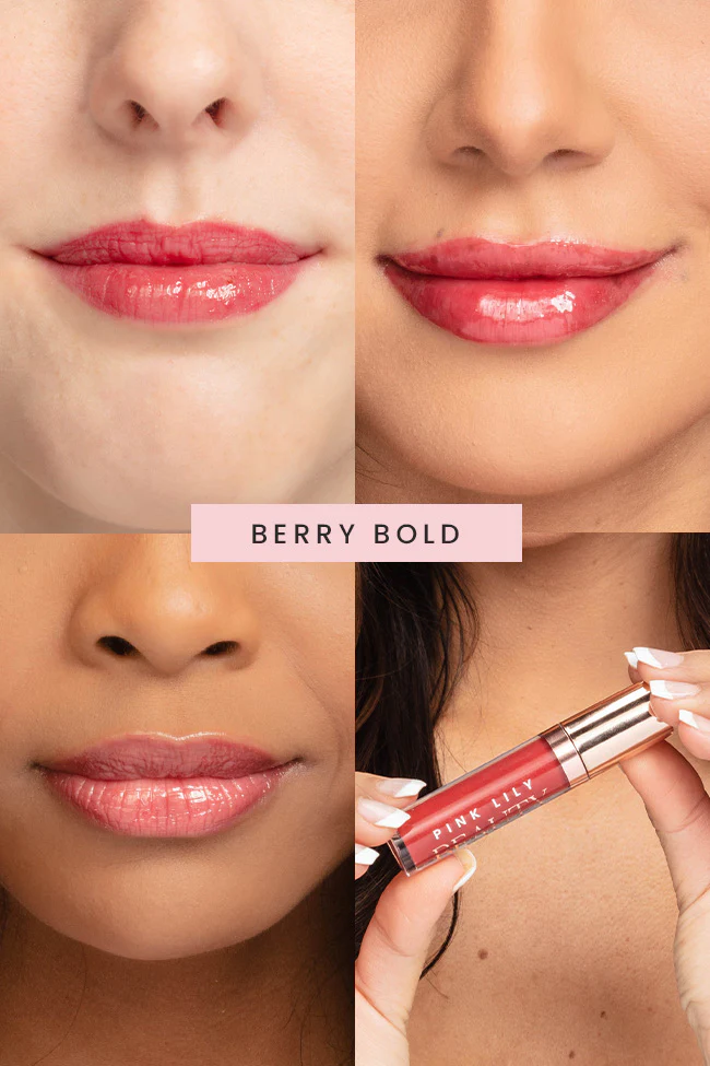Pink Lily Beauty Blooming Gloss Tinted Lip Oil - Berry Bold FINAL SALE - Terpint