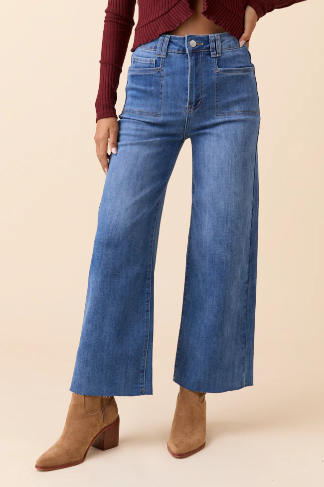 My Favorite Medium Wash Wide Leg Jeans - Terpint