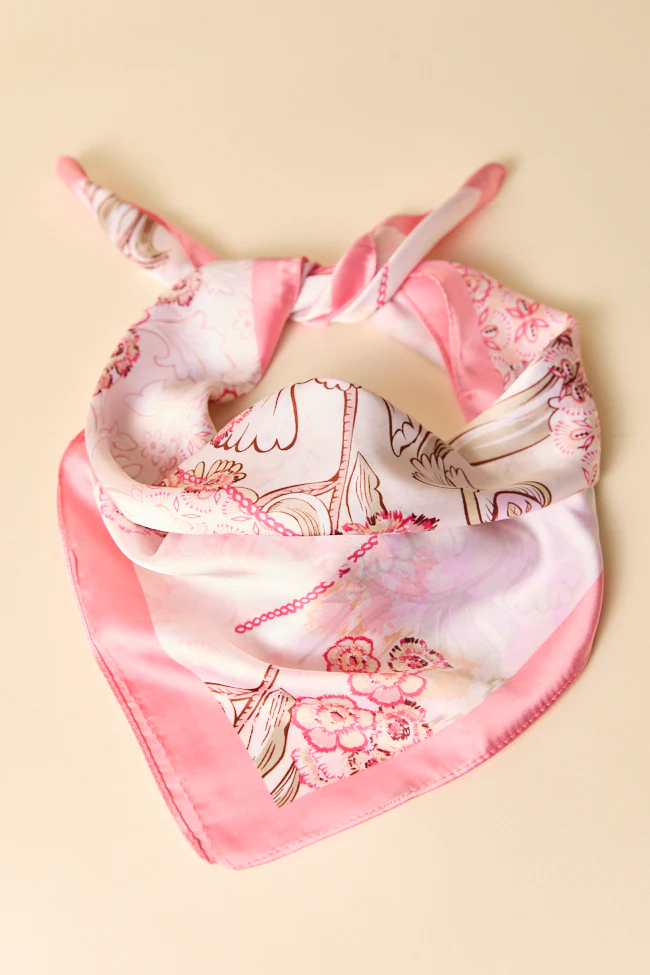 Julian Pink Floral Scarf - Terpint