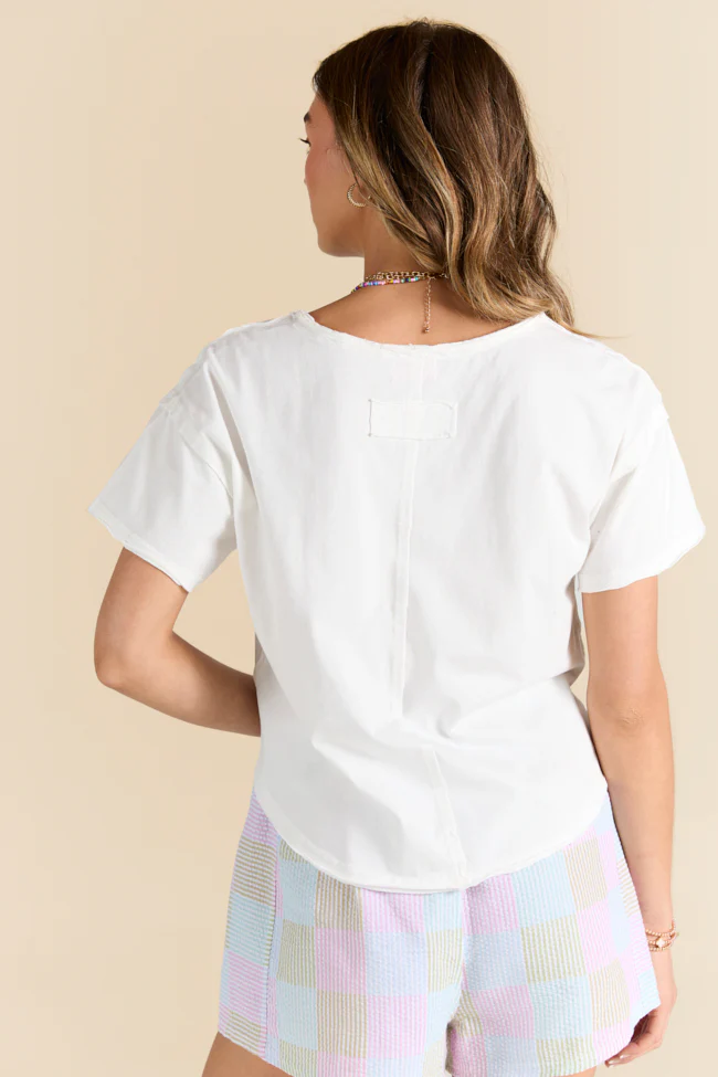 Firm Foundation Ivory Scoop Neck Tee DOORBUSTER - Terpint