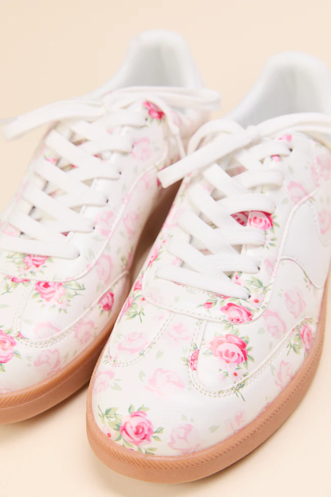 Tiffany White Floral Sneakers - Terpint