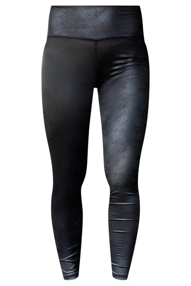 Be Extraordinary Black Faux Leather Leggings Black FINAL SALE - Terpint