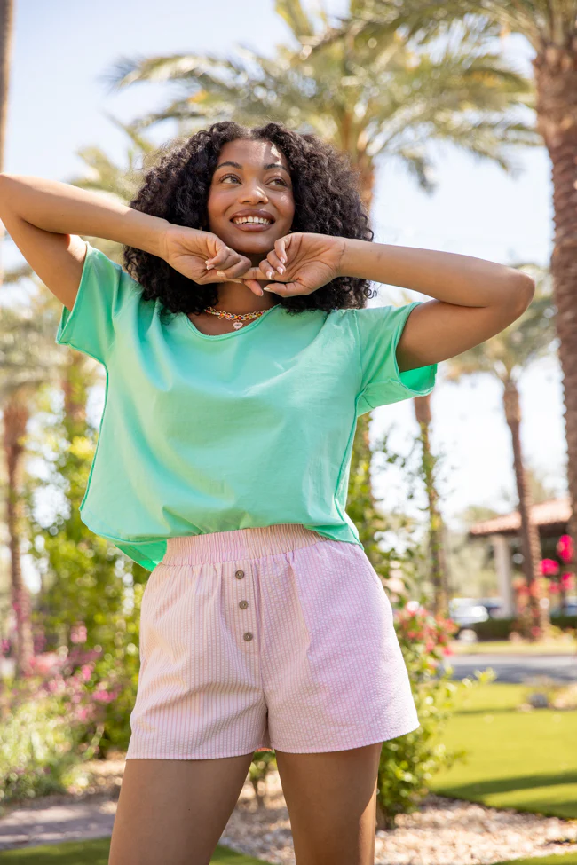 Brief Explanation Coral Multi Color Block Striped Boxer Shorts DOORBUSTER - Terpint
