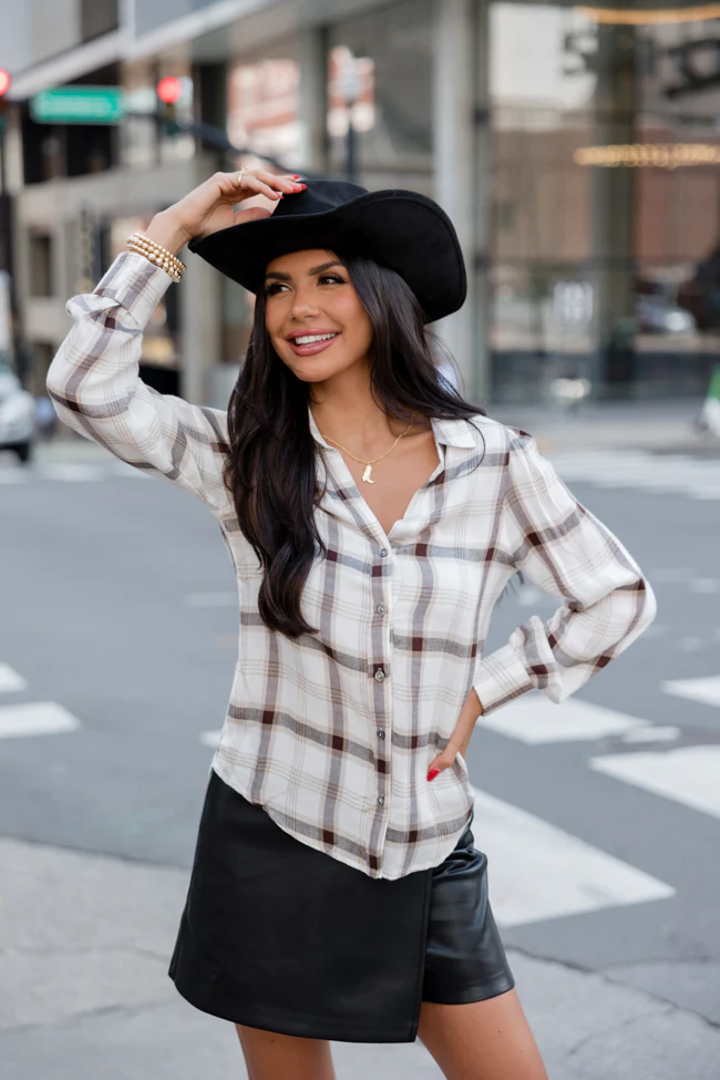 Well Known Off White Plaid Shirt FINAL SALE - Terpint