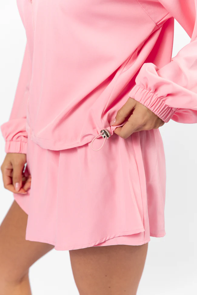 On The Daily Light Pink Full-Zip Windbreaker FINAL SALE - Terpint