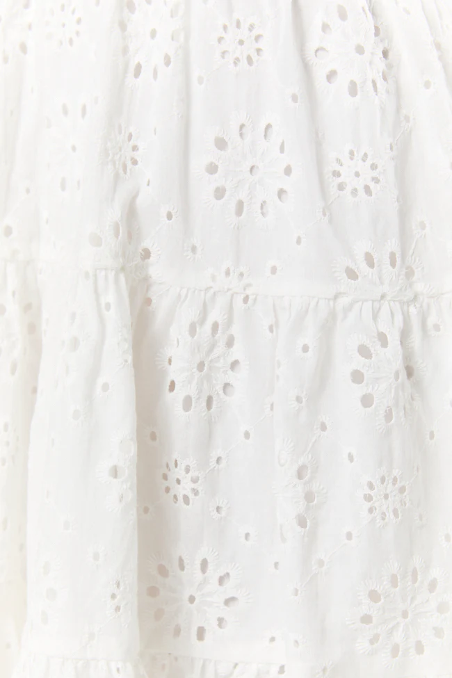 Wear With Love White Tie Shoulder Eyelet Dress FINAL SALE - Terpint