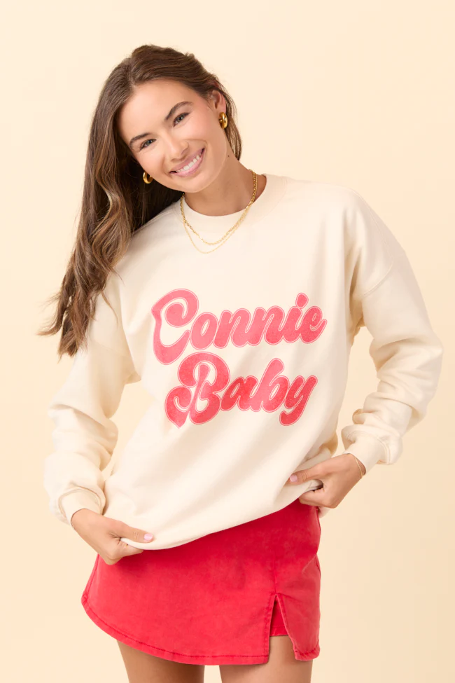 Connie Baby Cream Graphic Sweatshirt - Terpint