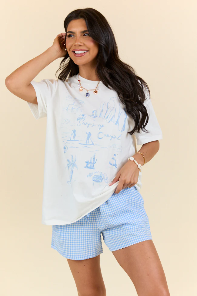 Surf's Up Cowgirl White Tee FINAL SALE - Terpint