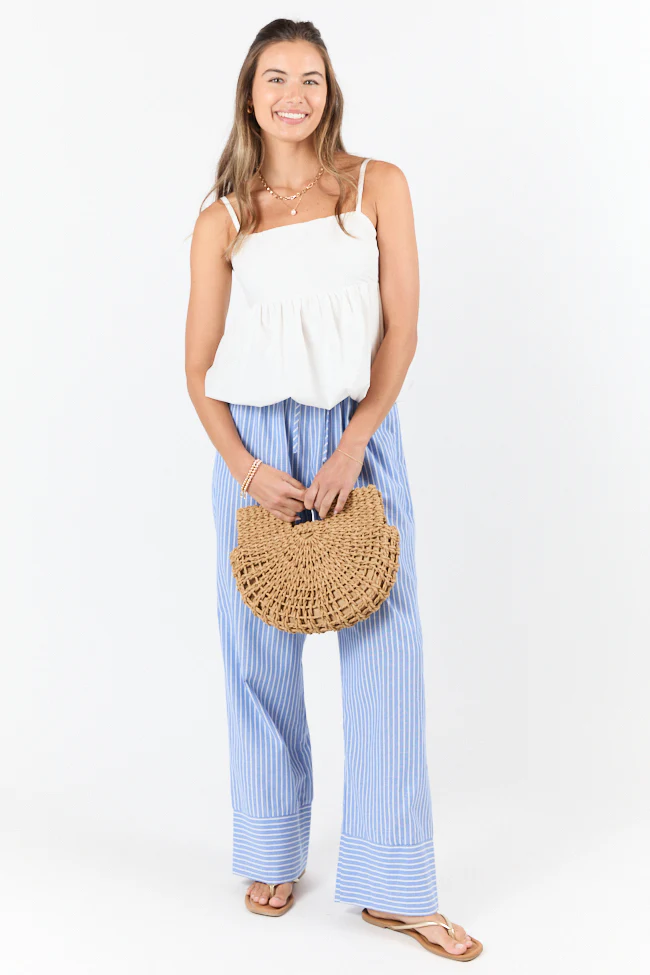 Pinky Promise Ivory Bubble Hem Tank - Terpint