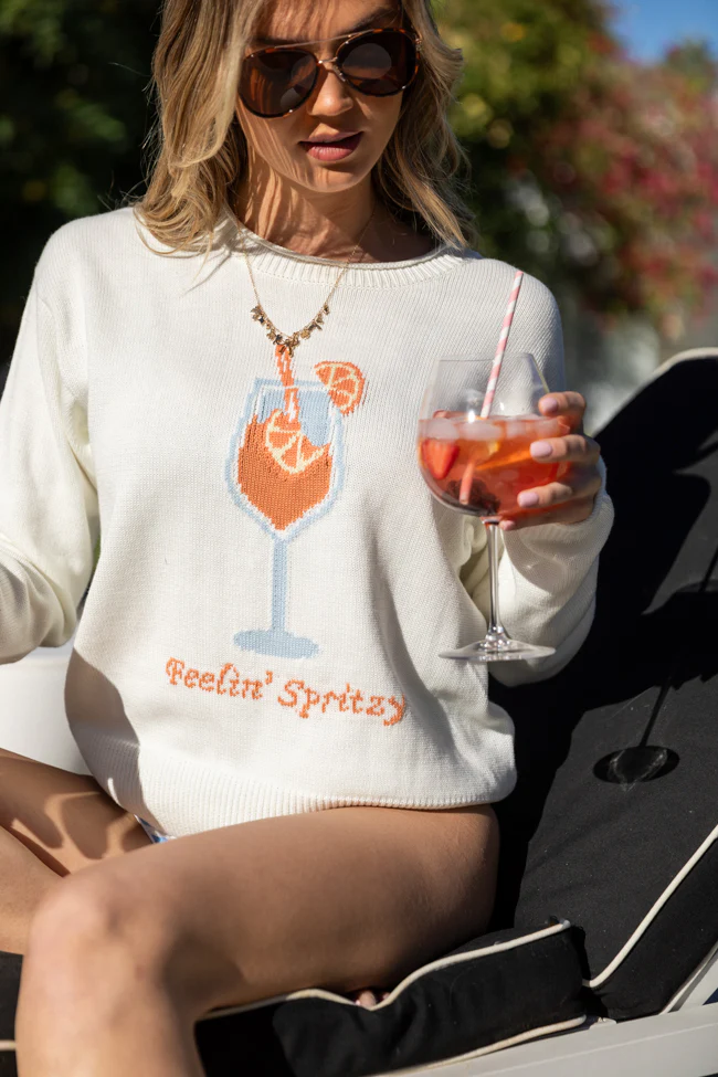 Feelin' Spritzy Ivory Multi Sweater - Terpint