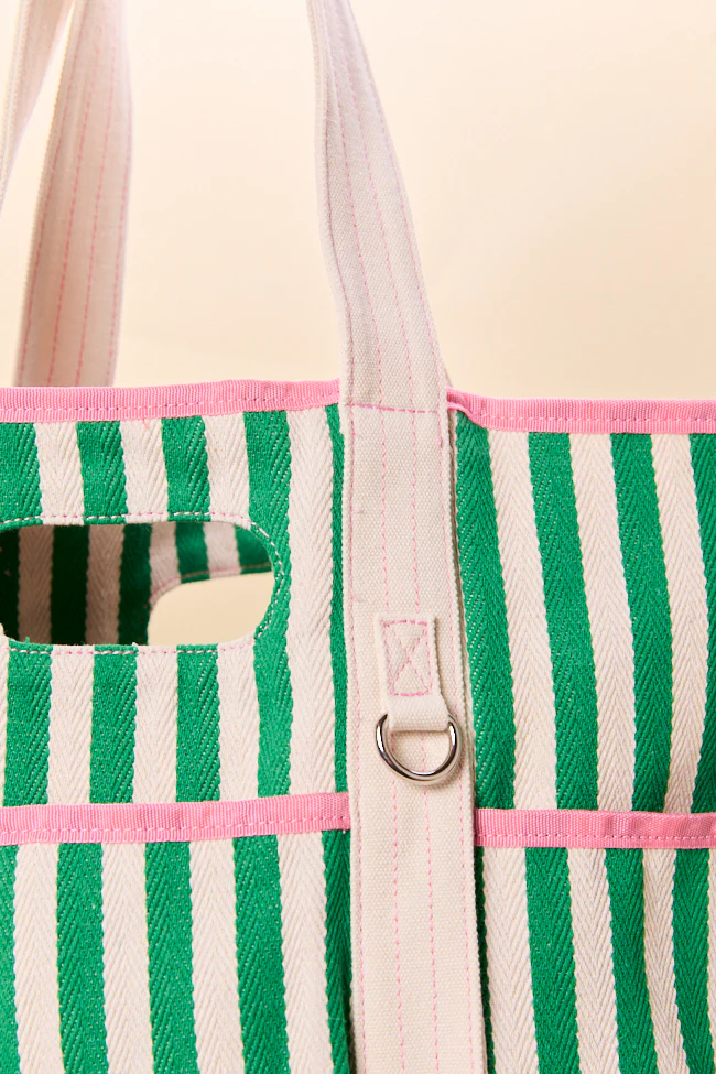 Ty Green Varsity Stripe Tote - Terpint