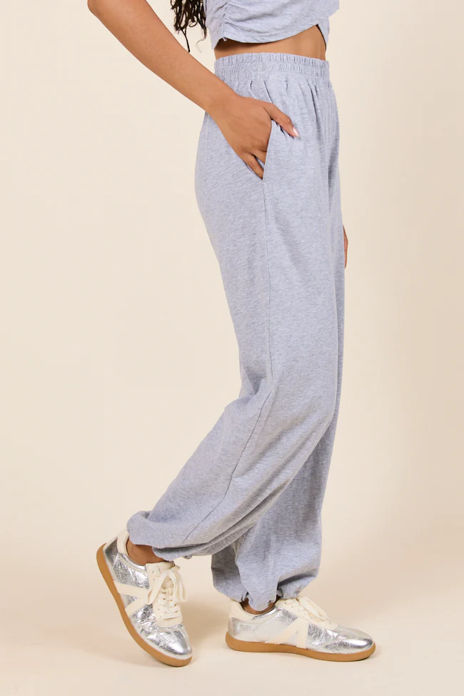 Tinley Heather Grey Lounge Jogger Pants - Terpint