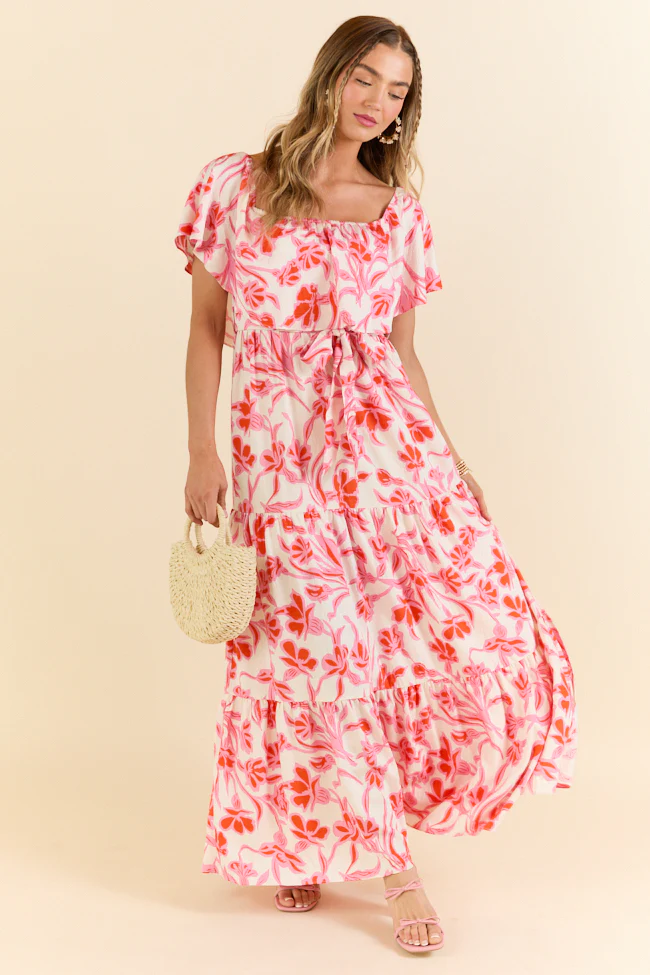 Feeling Just Fine Pink and White Maxi Dress FINAL SALE - Terpint