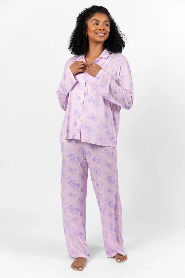 Sweet Dreams In Purple Floral Fantasy Pajama Pants FINAL SALE - Terpint