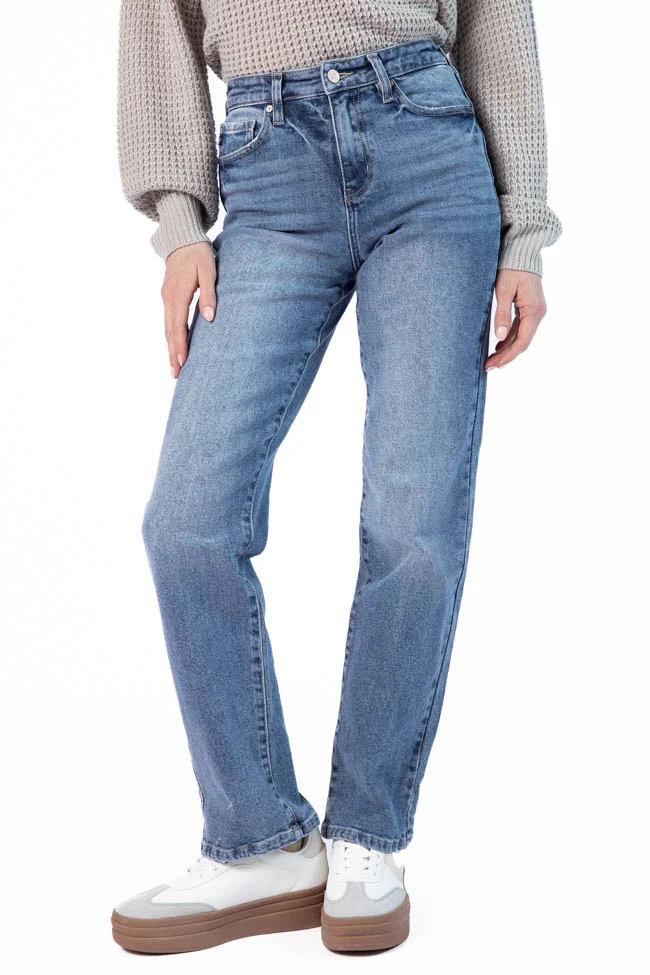 Raleigh Medium Wash Straight Leg Jeans FINAL SALE - Terpint
