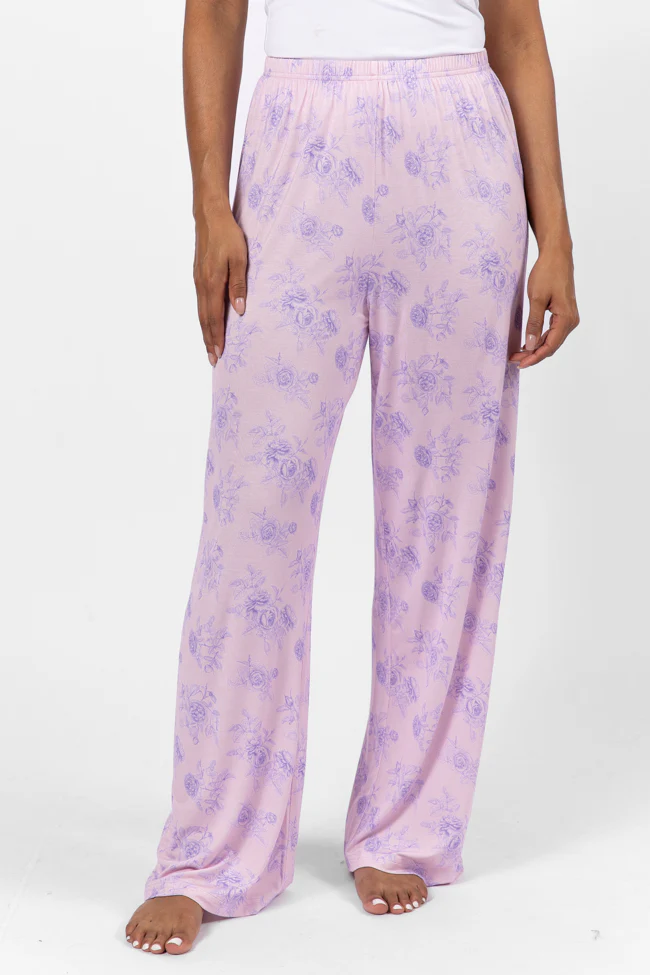 Sweet Dreams In Purple Floral Fantasy Pajama Pants FINAL SALE - Terpint