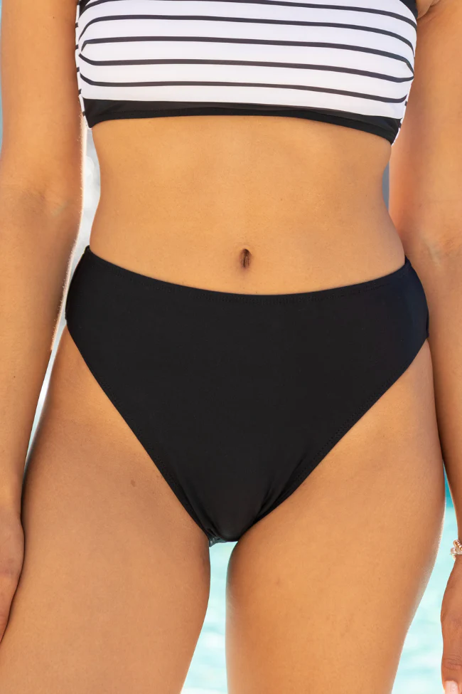 Tidal Treasures Black Solid Bikini Bottoms FINAL SALE - Terpint