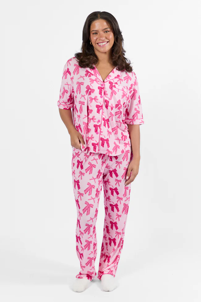 Good To Get Away In Put A Bow On It Pajama Top FINAL SALE - Terpint