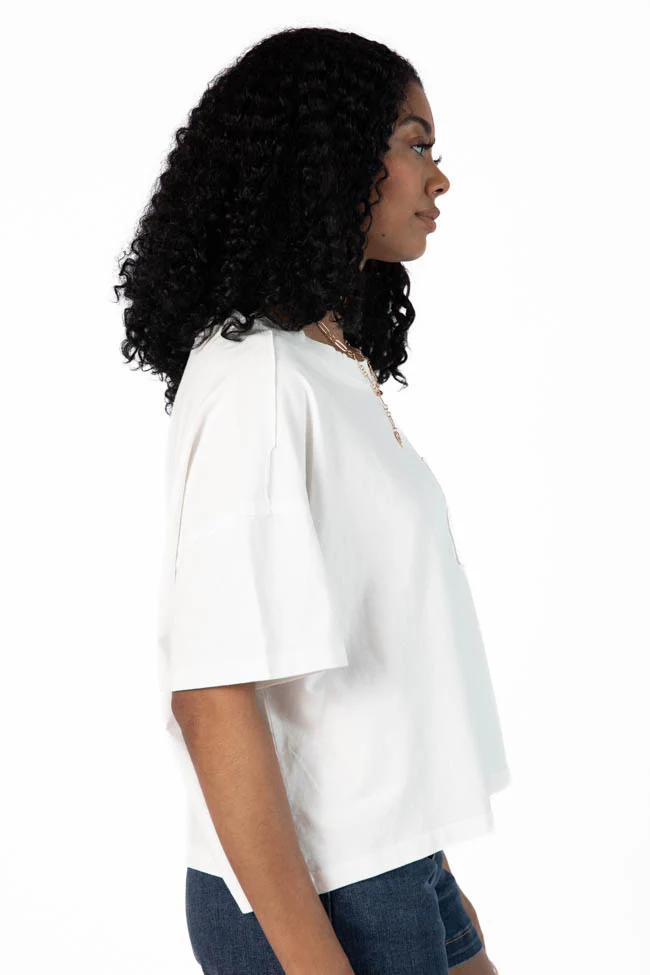 Perfect Staple Ivory Soft Knit Pocket Tee - Terpint