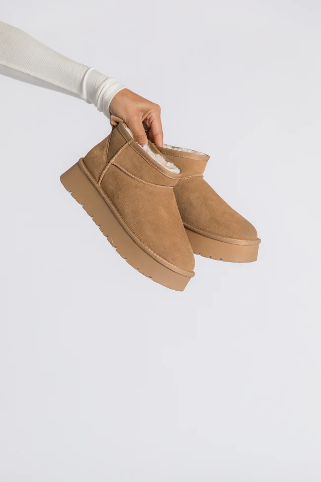 Georgia Chestnut Platform Mini Boots FINAL SALE - Terpint