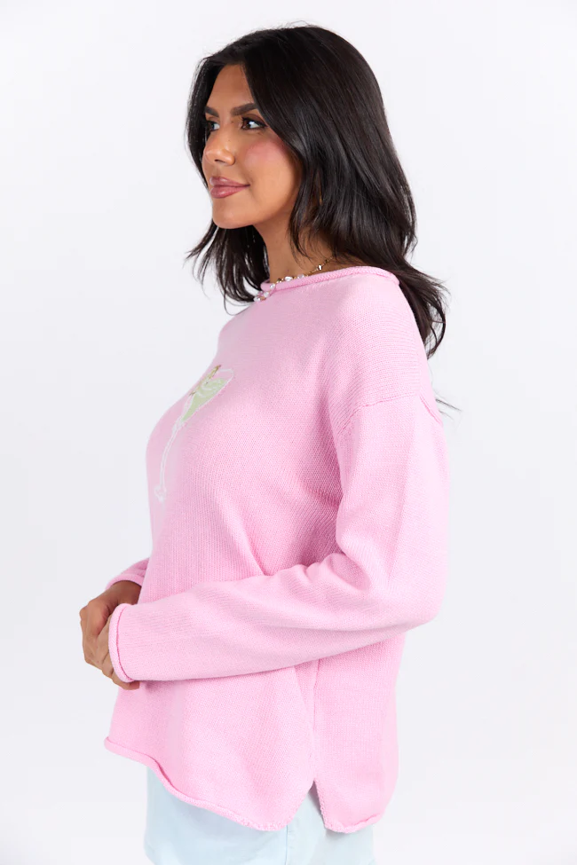 Hand Me A Margarita Pink Sweater SALE - Terpint
