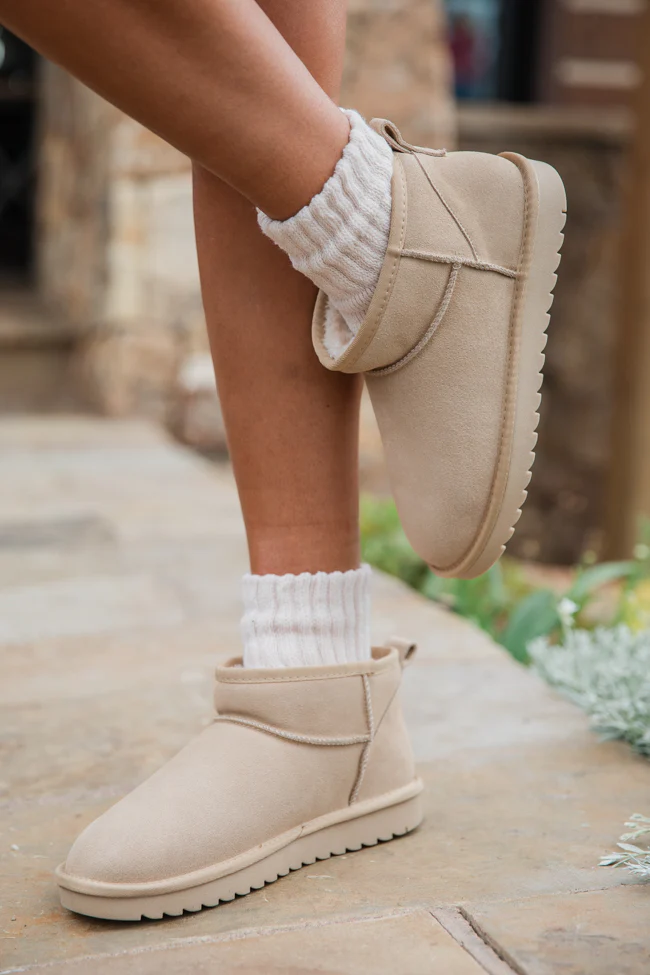 Georgia Light Beige Mini Boot FINAL SALE - Terpint