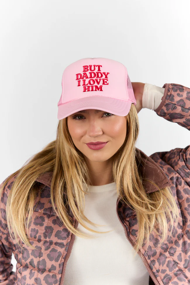 But Daddy I Love Him Light Pink Trucker Hat FINAL SALE - Terpint