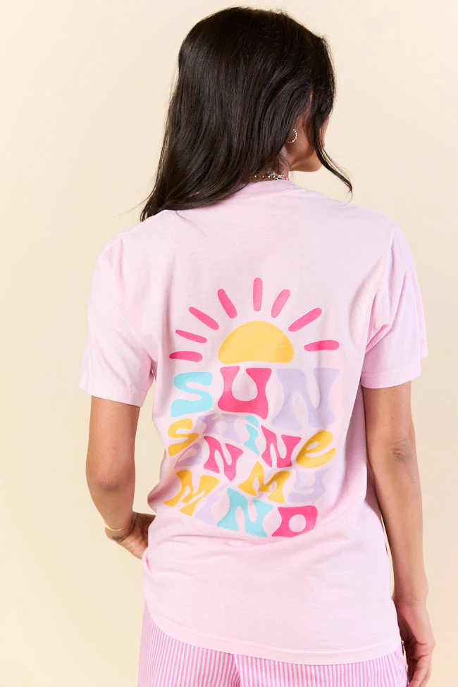 Sunshine On My Mind Light Pink Graphic Tee - Terpint