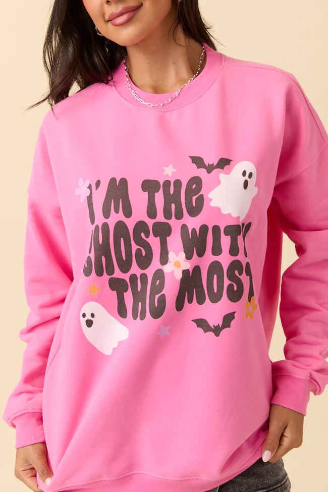 I'm The Ghost With The Most Pink Graphic Sweatshirt - Terpint
