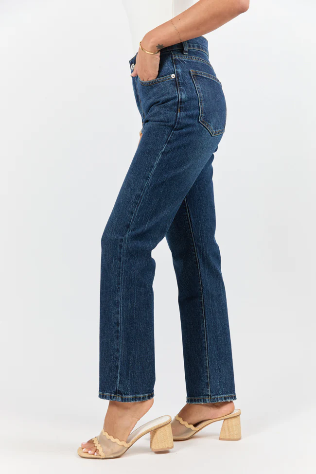 Millie Dark Wash Straight Leg Jeans DOORBUSTER - Terpint