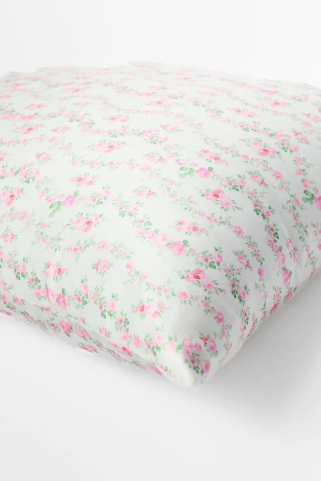 Rest Your Head Pink Floral Pillowcase FINAL SALE - Terpint