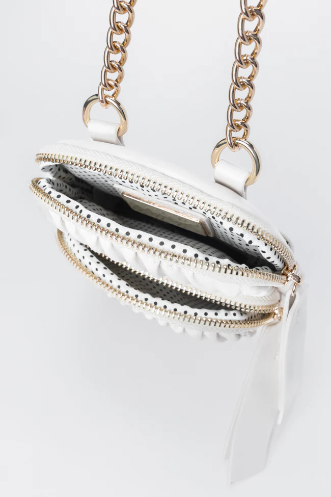 Ivory Ruched Crossbody Purse DOORBUSTER - Terpint