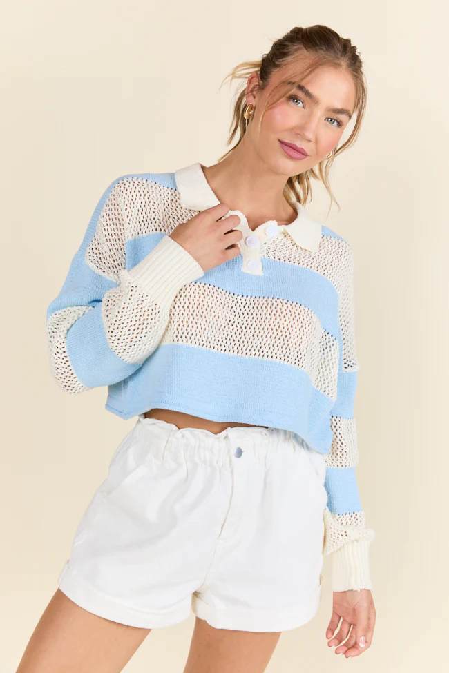 By The Rules Striped Knit Rugby Sweater - Terpint