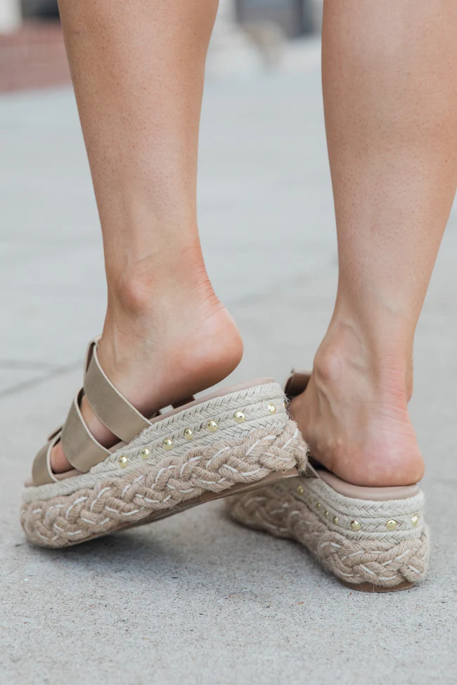 Sidney Gold Distress Slip-on Platform Sandals FINAL SALE - Terpint